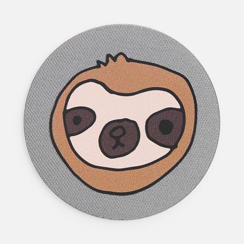 Наклейка тканевая Lunga Round, M, серая