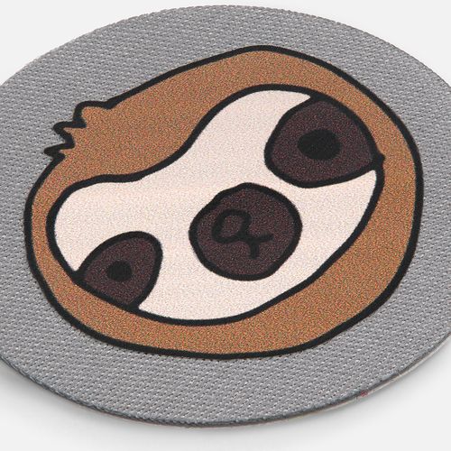 Наклейка тканевая Lunga Round, M, серая