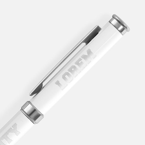 Ручка шариковая Finn Chrome, белая