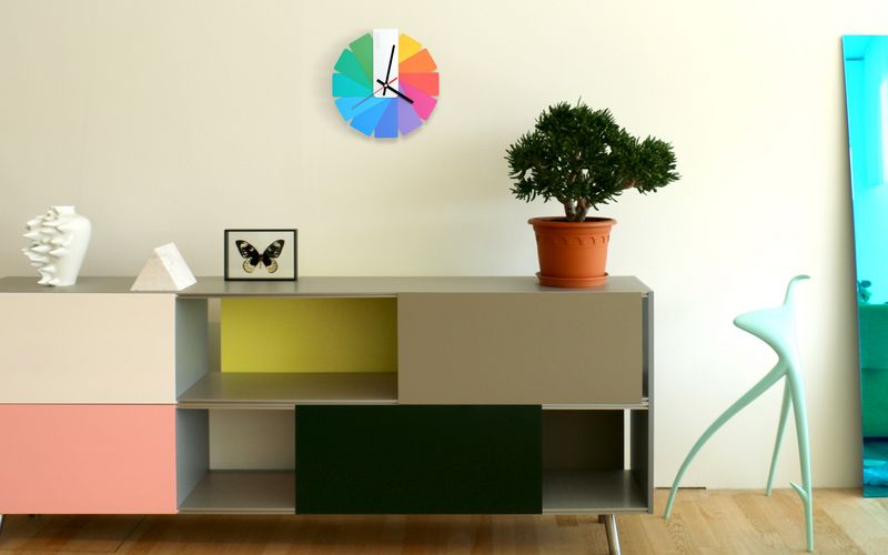 Часы настенные Transformer Clock. White & Multicolor Часы настенные Transformer Clock. White & Multicolor