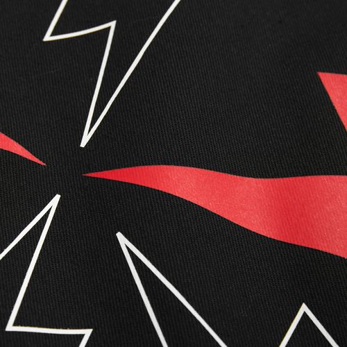 Холщовая сумка BrighTone, черная с красными ручками