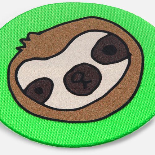 Наклейка тканевая Lunga Round, M, зеленый неон