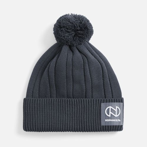 Шапка Knit Beat, серая (графит)