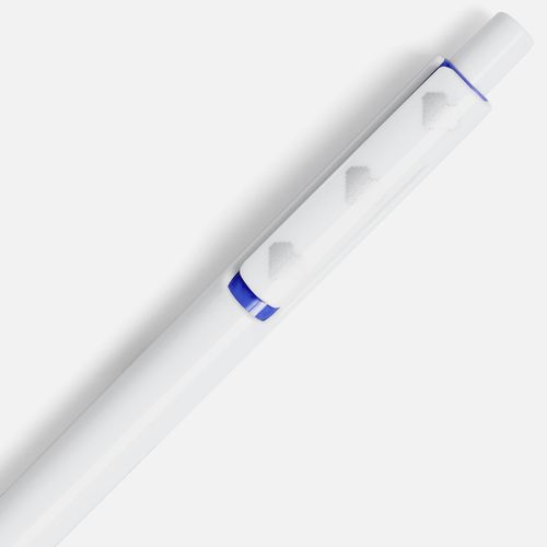 Ручка шариковая Dominanta, белая с темно-синим