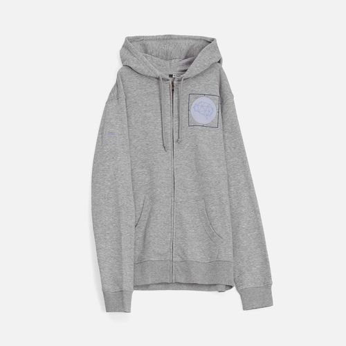 Толстовка на молнии с капюшоном унисекс BNC Inspire (Organic), серый меланж