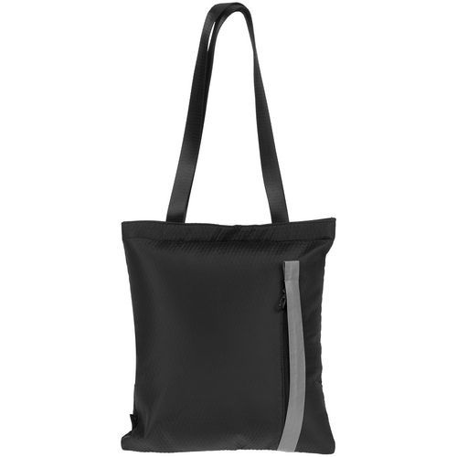 Сумка для покупок tagBag со светоотражающим элементом, черная Сумка для покупок tagBag со светоотражающим элементом, черная
