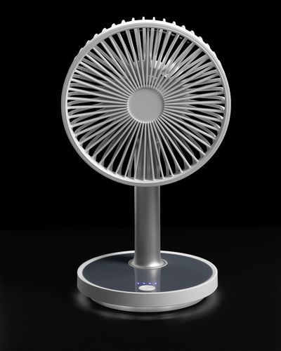 Настольный беспроводной вентилятор с подсветкой inBreeze, белый c серым Настольный беспроводной вентилятор с подсветкой inBreeze, белый c серым