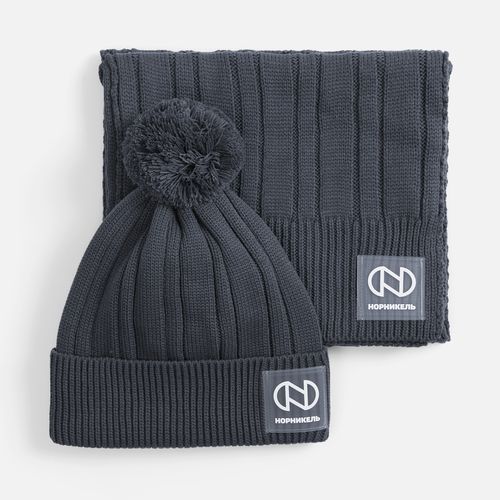 Шапка Knit Beat, серая (графит)