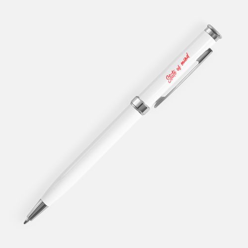 Ручка шариковая Finn Chrome, белая