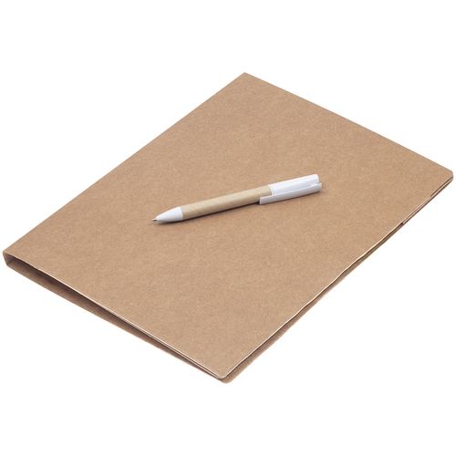 Папка Fact-Folder формата А4 c блокнотом и ручкой, крафт Папка Fact-Folder формата А4 c блокнотом и ручкой, крафт