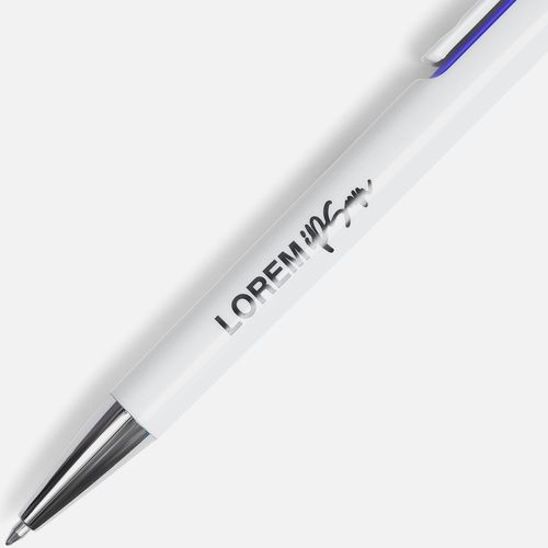 Ручка шариковая Dominanta, белая с темно-синим