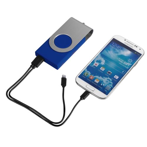 Внешний аккумулятор Twist 4000 mAh, синий Внешний аккумулятор Twist 4000 mAh, синий