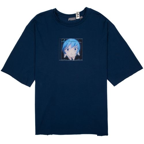 Футболка оверсайз Vozduh 2.0, темно-синяя Футболка оверсайз Vozduh 2.0, темно-синяя