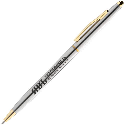 Ручка шариковая Hotel Plus, серебристая