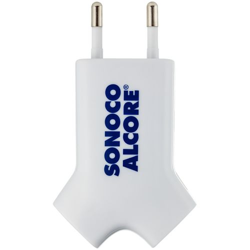Сетевое зарядное устройство Uniscend Double USB, белое