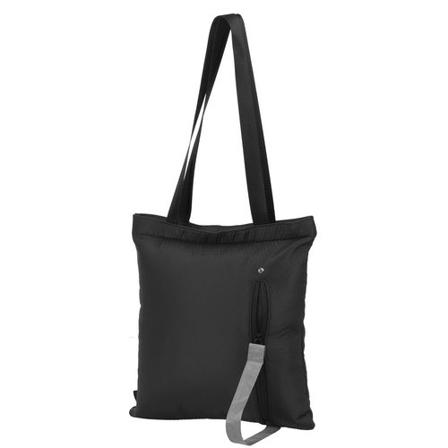 Сумка для покупок tagBag со светоотражающим элементом, черная Сумка для покупок tagBag со светоотражающим элементом, черная