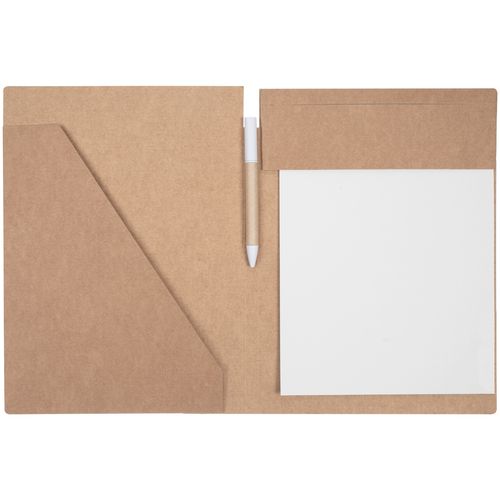 Папка Fact-Folder формата А4 c блокнотом и ручкой, крафт Папка Fact-Folder формата А4 c блокнотом и ручкой, крафт