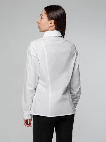 Рубашка женская с длинным рукавом Collar, белая Рубашка женская с длинным рукавом Collar, белая
