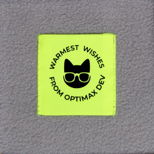 Лейбл тканевый Epsilon, L, желтый неон