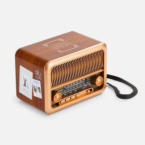 Bluetooth-колонка с радио Beatnik, коричневая