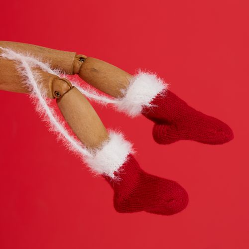 Подвеска на елку «Вьюжка», носочки, красная Подвеска на елку «Вьюжка», носочки, красная