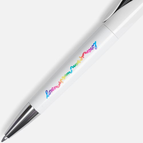 Ручка шариковая Nave, белая с черным