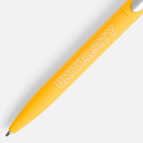 Ручка шариковая Pin Soft Touch, желтая