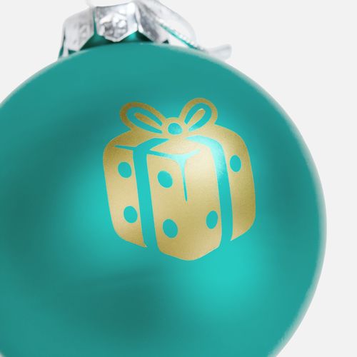 Елочный шар Finery Matt, 8 см, матовый бирюзовый