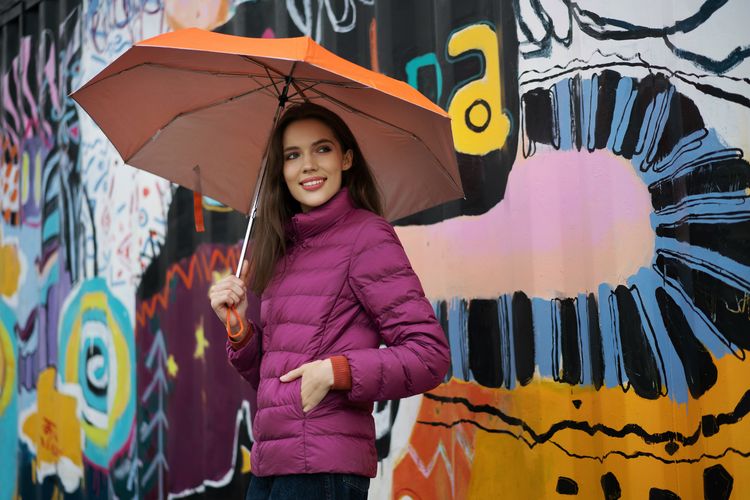 Зонт складной Silverlake, оранжевый с серебристым Зонт складной Silverlake, оранжевый с серебристым