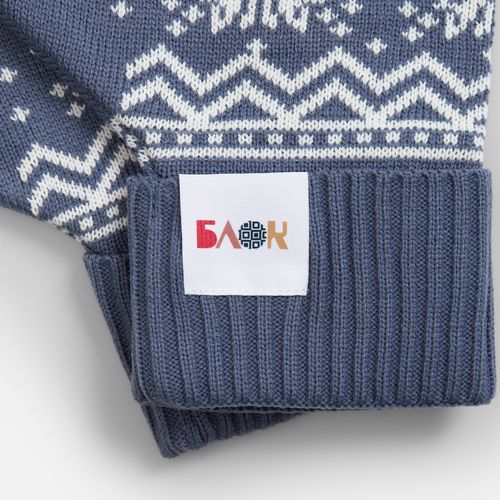 Варежки Elnik, серые с молочно-белым