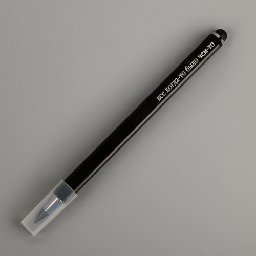 Вечный карандаш Quarta со стилусом и уровнем, черный