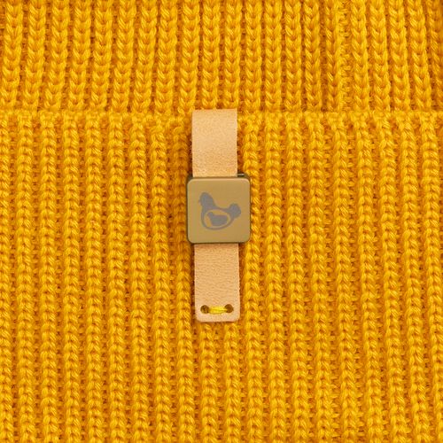 Квадратный шильдик на резинку Direct, матовый золотистый