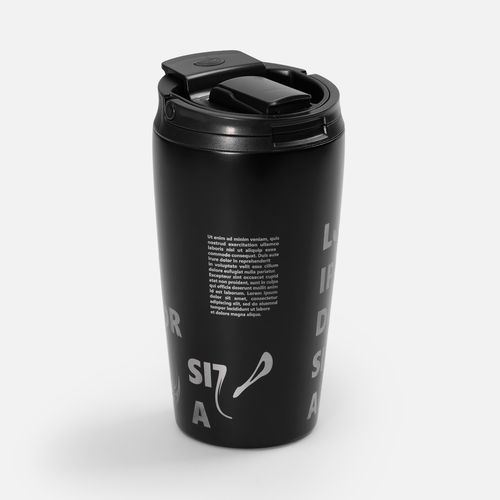 Термостакан с двумя поильниками Duetta, черный