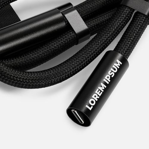 Кабель-ланьярд energyFlex Power Delivery 60 Вт, черный