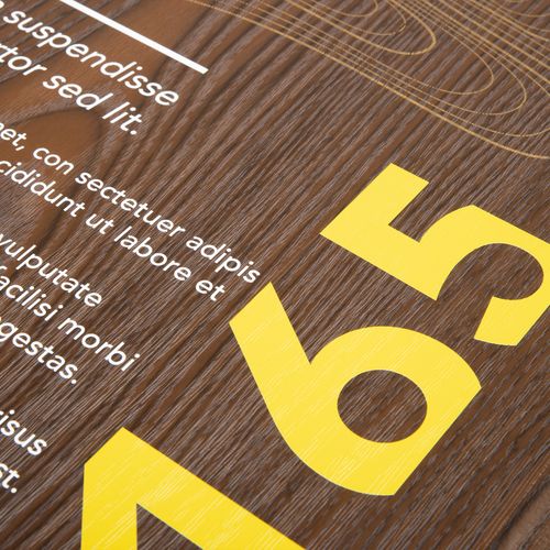 Плакетка Plaque XL, венге с серебристой пластиной