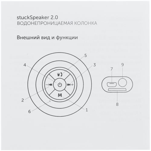 Беспроводная колонка stuckSpeaker 2.0, красная Беспроводная колонка stuckSpeaker 2.0, красная