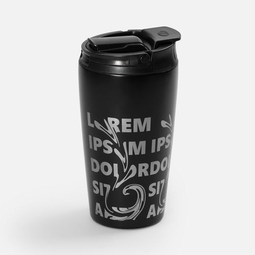 Термостакан с двумя поильниками Duetta, черный