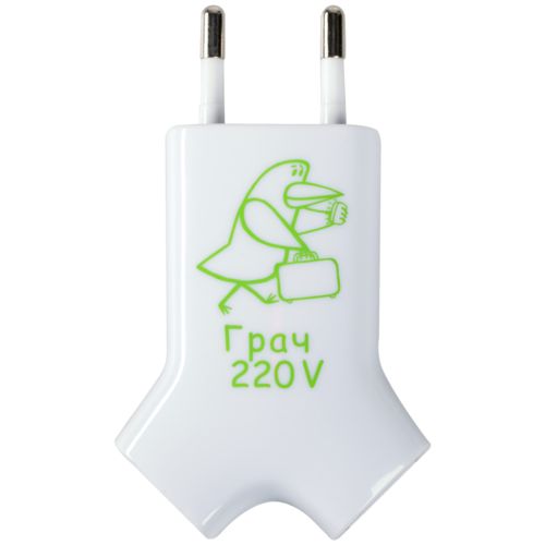 Сетевое зарядное устройство Uniscend Double USB, белое Сетевое зарядное устройство Uniscend Double USB, белое