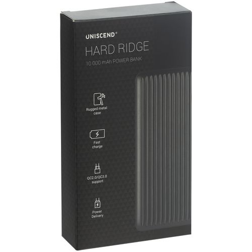 Металлический аккумулятор Hard Ridge, 10000 мАч, серебристый Металлический аккумулятор Hard Ridge, 10000 мАч, серебристый