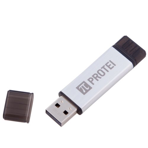 Флешка Uniscend Doubles, с Micro USB, серебристая 16 Гб