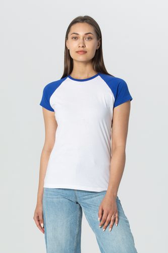 Футболка женская T-bolka Bicolor Lady, белая Футболка женская T-bolka Bicolor Lady, белая