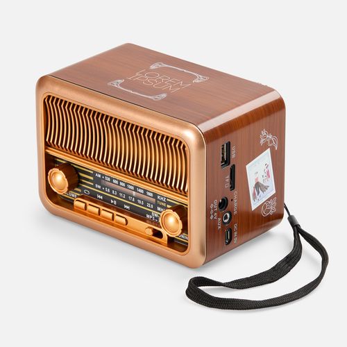 Bluetooth-колонка с радио Beatnik, коричневая