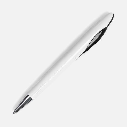 Ручка шариковая Nave, белая с черным