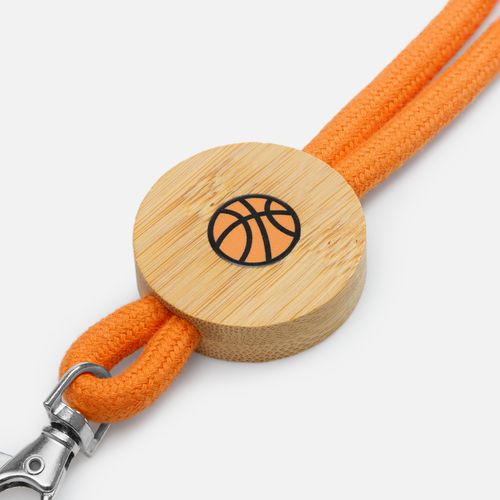 Шнурок для бейджа Tube Wood, оранжевый