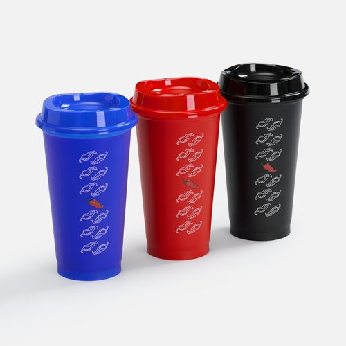 Стакан с крышкой Color Cap, ver.2, синий