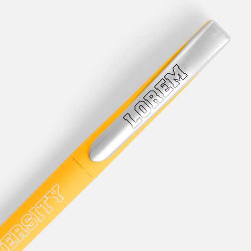 Ручка шариковая Pin Soft Touch, желтая