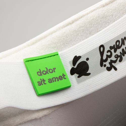 Лейбл из ПВХ Kare, зеленый неон