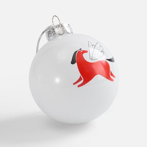 Елочный шар Finery Gloss, 8 см, глянцевый белый