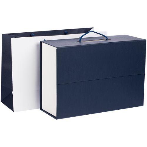 Коробка Case Duo, белая с синим Коробка Case Duo, белая с синим