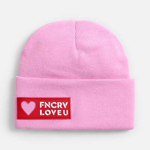 Лейбл из ПВХ с вырубкой «Сердце», красный